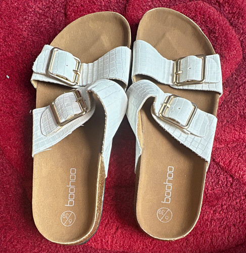 Boohoo women white croc - white,