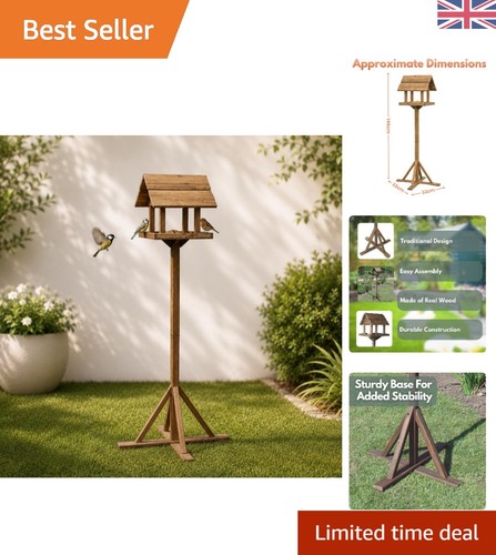 Tall rustic wooden - wooden, feeder