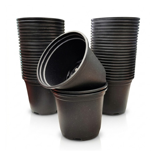 100 5cm plant pots black - plant,