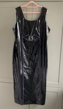 Misfitz top quality black PVC hobble bondage dress  SIZE 24. CD Goth TV