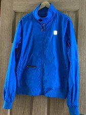 Gio Goi Shell  Jacket Large Blue Full Zip 3 Pockets Popper Close on Neck..(D104)