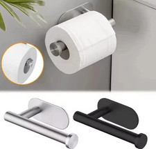 Stainless Steel Toilet Roll Paper Holder Strong Self Adhesive Stick Wall Mount
