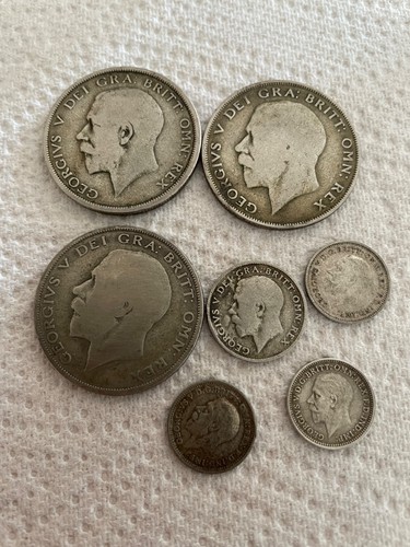 Assorted george silver - v, coins