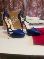 Christian Louboutin Women's Heels UK 6.5 EU 40 Royal Blue Catwoman Tacco