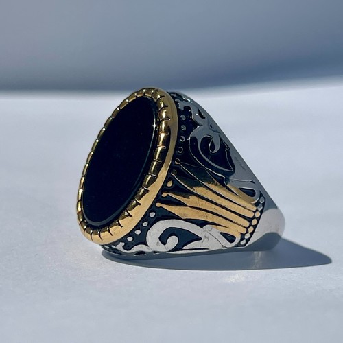 Mens silver signet ring - ring,