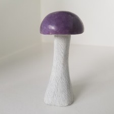 4" Lepidolite Crystal And Soap Stone Mushroom  - 192 Grams. 