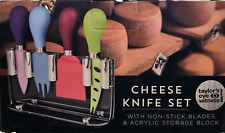 Taylors Eye Witness 4 Piece Cheese Knife Block Set Hard / Soft Cheese Fork