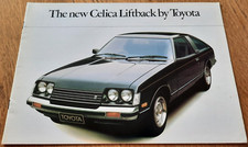 TOYOTA CELICA LIFTBACK car sales brochure from the UK. Late 1970s catalogue
