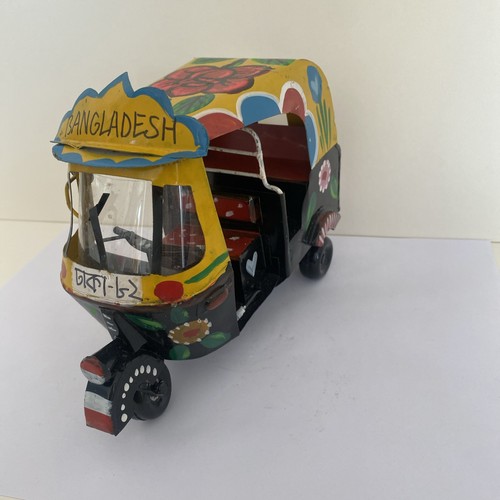 Hand painted metal - , rickshaw