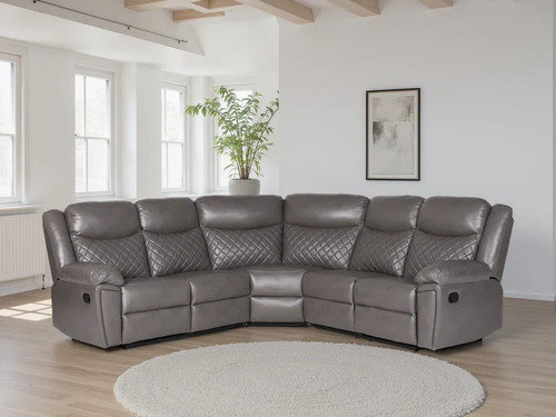 Myra recliner sofa grey large - grey,
