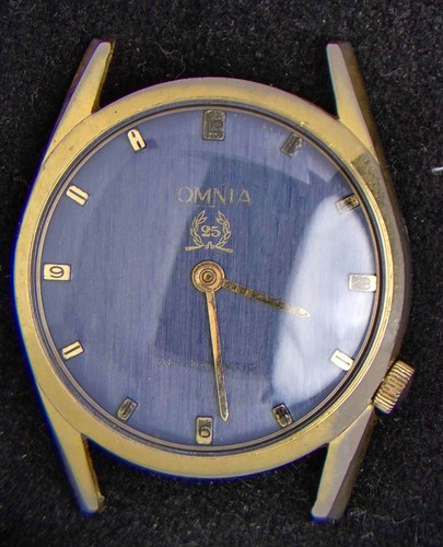 Omnia blue dial gold tone - omnia,
