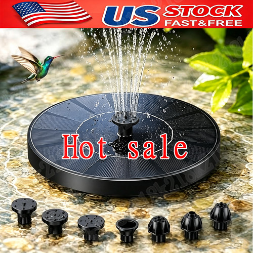 Solar power bird bath fountain - bird,
