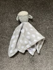 Primark Sheep Lamb Grey White Clouds Soother Soft Toy Comforter Blanket Blankie
