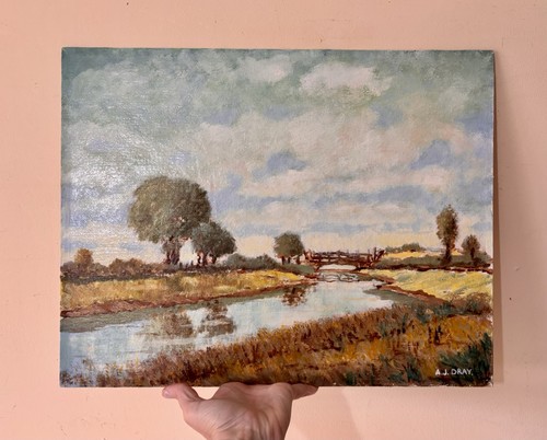 Genuine vintage oil painting - vintage,