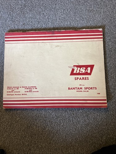 Bsa spares catologue model - spares,