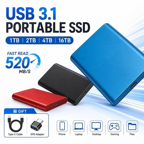 1tb 16tb external - external, portable