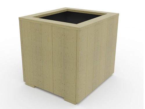 Wooden garden planter top rim - top,