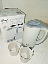 Swan SK19011N Travel Kettle with Two  Cups, Great for Holidays, Lightweight