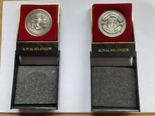 Two Man Utd Commemorative Treble Winners Coins 1998-1999 Good Condition