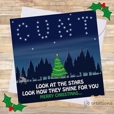 Christmas Cards C**T Adult Funny Humour Rude Offensive Men Women Friend LOL XMAS