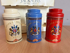 3 x Vintage Jackson’s Of Piccadilly Small Decorative Tea Storage Tins Empty