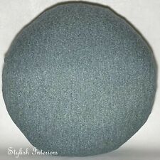 Handmade Round Herringbone Tweed Cushion Circle Bed Sofa Pillow With Pad Insert 