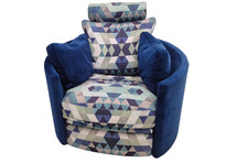 Cookes Armchair Navy Velvet