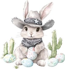 Easter Bunny Cactus Wall Art