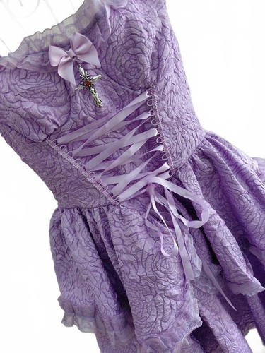 Pleated gothic romantic corset - pleated,
