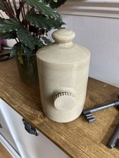 Vintage Hot Water Bottle Stone Glazed Antique Home Decor Item #made In