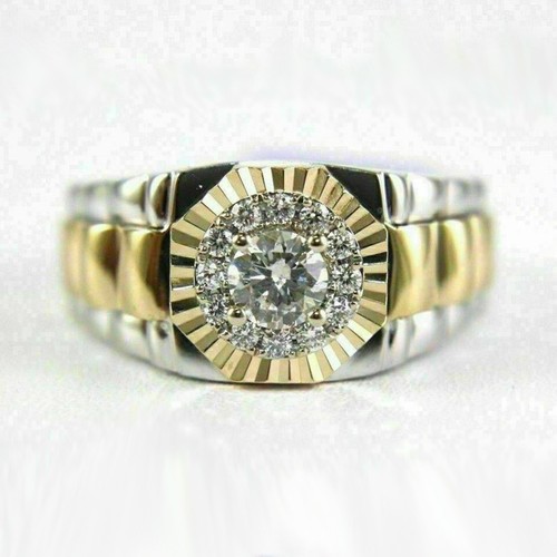 1ct round cut diamond men - round, men's