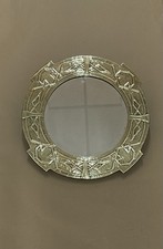 Arts And Crafts Brass Mirror  Celtic Knot Designs Scottish  Antique C1890