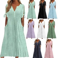 Ladies V Neck Long Dresses