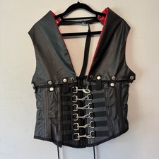 jed phoenix Leather corset with detachable waistcoat panels