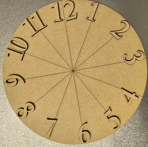 40mm mdf clock numbers 12 - clock,