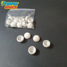 20mm Rubber Step Grommets Tapered Sleeves Seal Plugs Bungs Grey Pack of 10