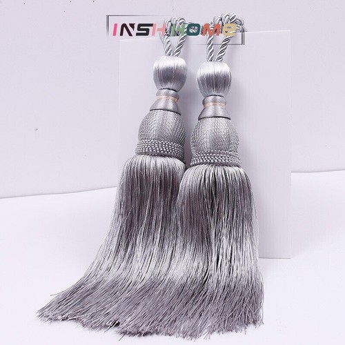 Pair tassel curtain holdbacks - tassel,