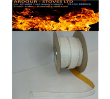 FLAT SELF ADHESIVE WOODBURNER STOVE ROPE GLASS SEAL FIRE GASKET