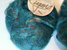 Hayfield LUGANO 52% Luxury Mohair Yarn. 2 x 50g Balls, Teal Blue & Multicoloured