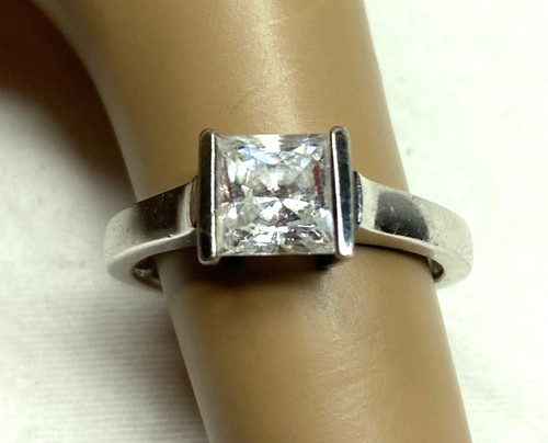 Qvc silver tone clear crystal - silver,