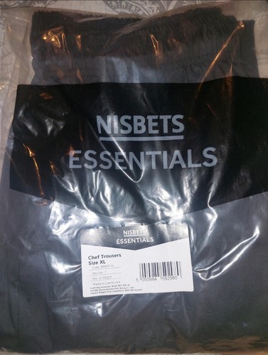 Chef trousers black elastic - black,