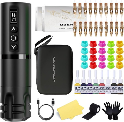 Tattoo gun set including - tattoo,