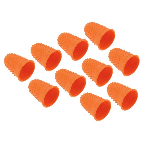 10pc rubber finger tips - rubber,