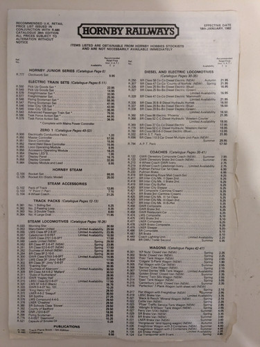 Hornby railways catalogue - railways,