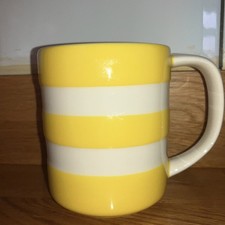 T Green Cornishware Tea Coffee Mug Yellow White 10oz Cup New