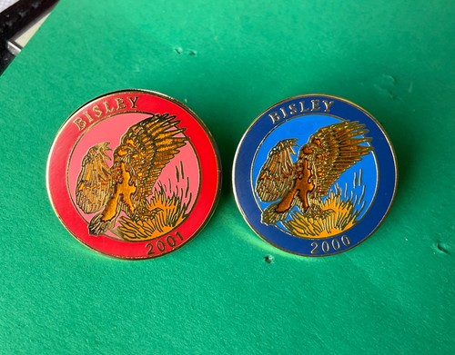 Bisley pin badges - 2000, 2001