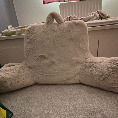 Large grey plush reading - large,