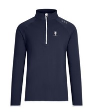 Golf God Clothing Navy Blue & White 1/4 Zip Up Pullover  Golf Top  Golf Jumper