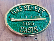 Gas Street Basin Brass Plate