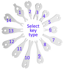 Emergency light test keys - light,